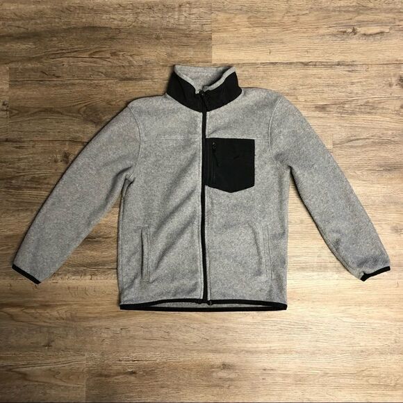 The Children's Place Other - Place Gray & Black Fleece Jacket Size M 7/8